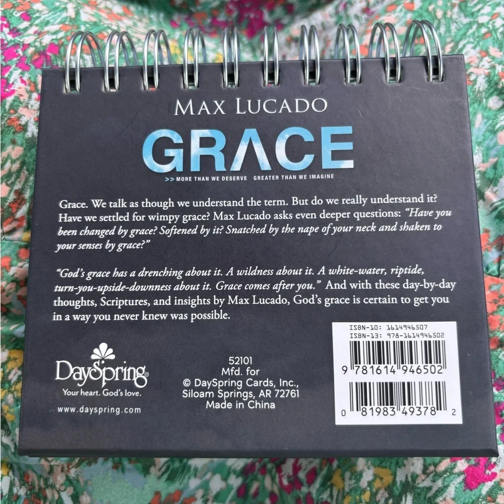 Dayspring Max Lucado Grace Daily Devotional Desk Flip Calendar Daybrightener